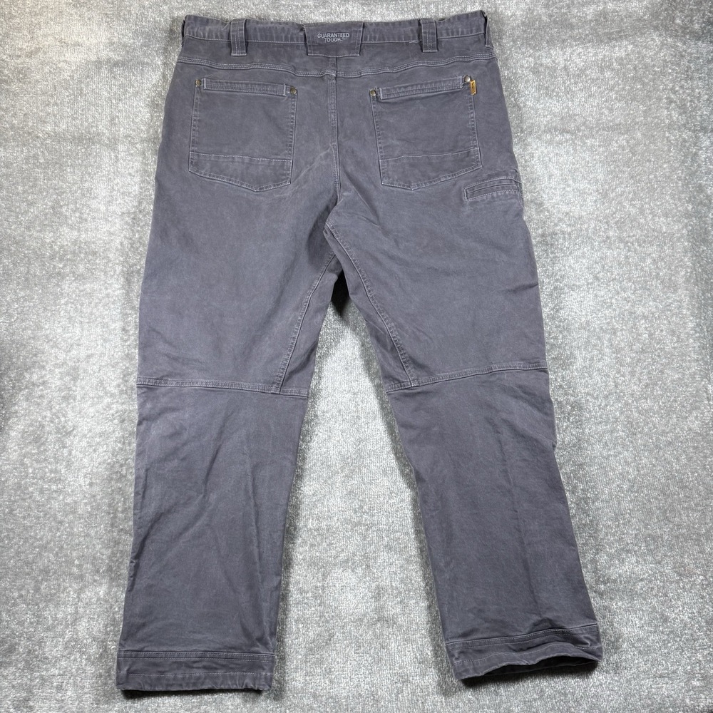 Dewalt Madison Pants Men's 46x33 Gray Double Knee Stretch Straight Leg Workwear - Picture 2 of 8